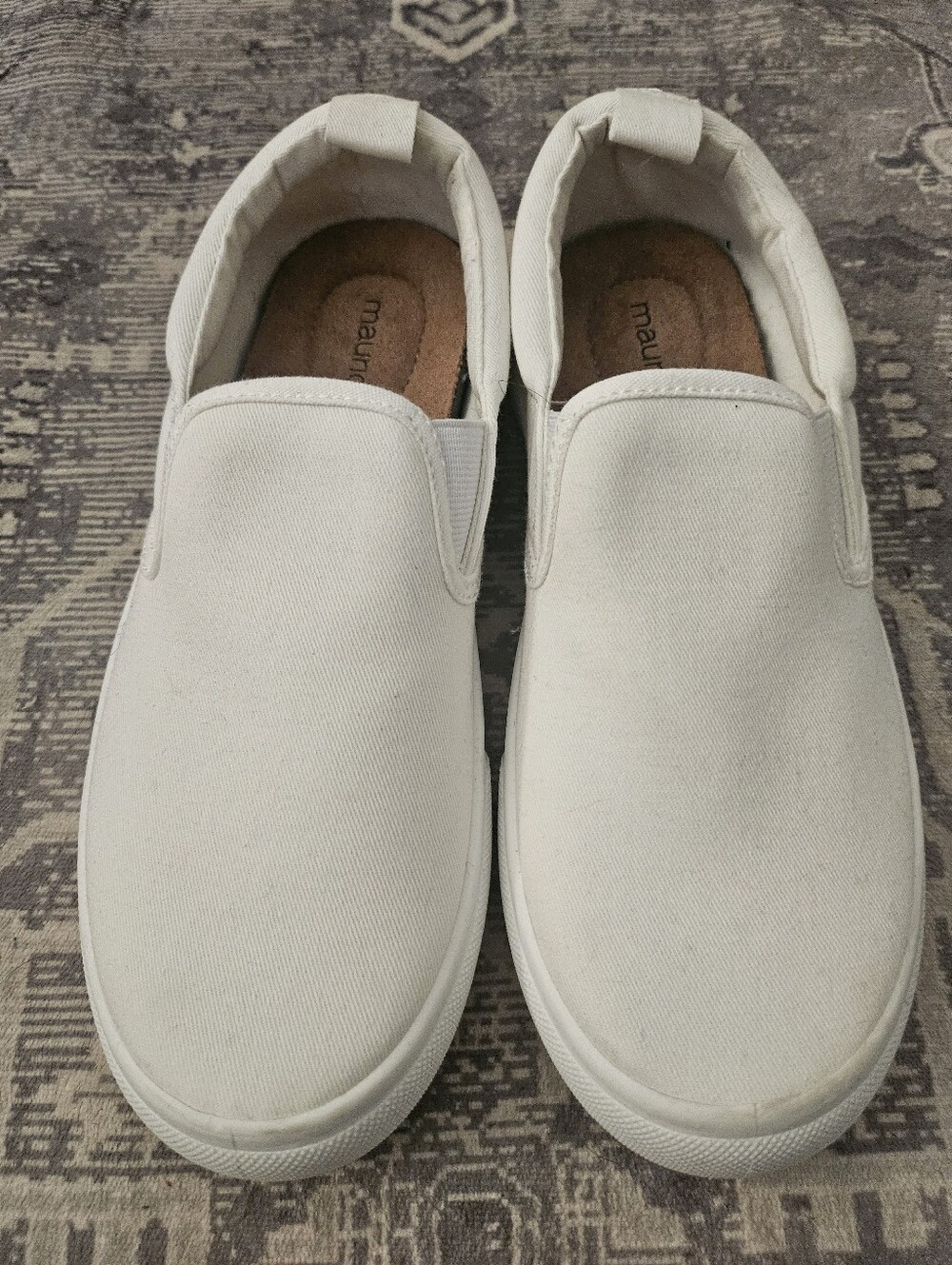 Maurices Women's White Canvas Slip-On Sneakers - Picture 3 of 3